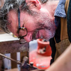 Doug Fitch and Hannah McAndrew making a jug for me